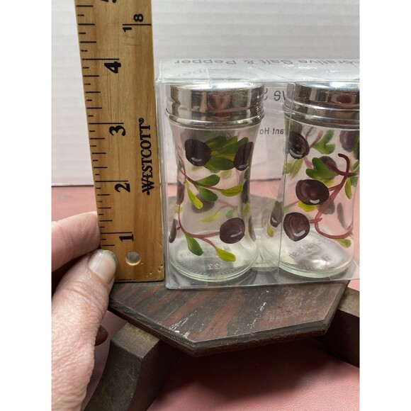 GHA Grant Howard Home Products Decorative Olive Tapered Salt & Pepper Set - Picture 9 of 9